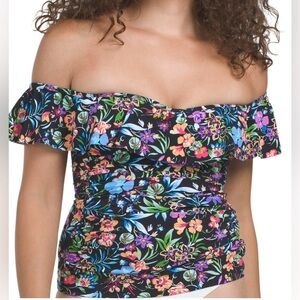 Profile by Gottex Flora Off The Shoulder Tankini Size 10